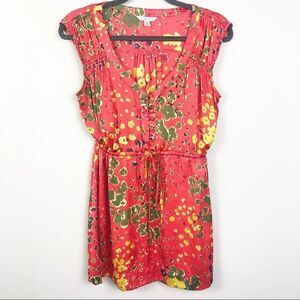 CABI | Wildflower Art Teacher Tunic Blouse Red Women’s Size Medium